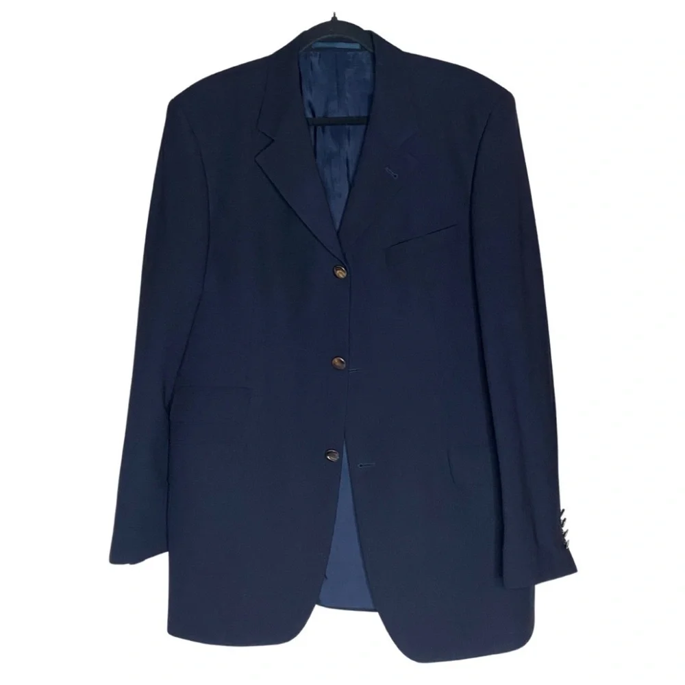 Boss Hugo Boss Black Label Astor Nostalgia Dark Blue Sport Coat Sz US 42 Euro 52